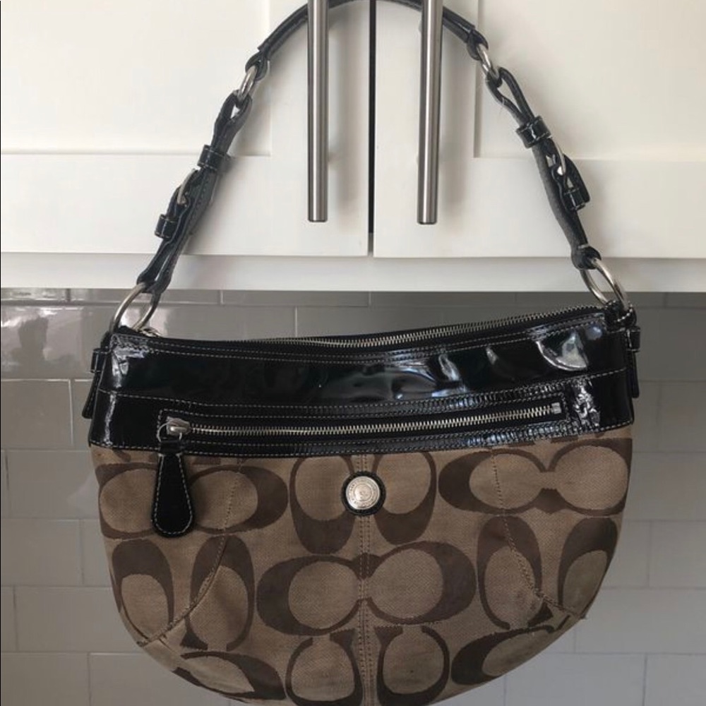 Authentic Coach C monogram “Laura” signature hobo